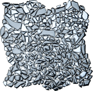 Skleněná mozaika Premium Mosaic černá 30x30 cm lesk MOSBKP