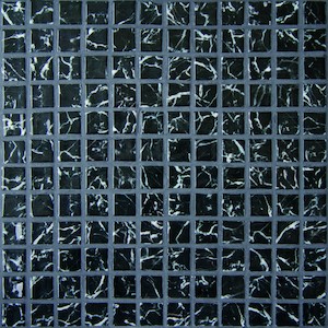 Skleněná mozaika Mosavit Negro marquina 30x30 cm lesk NEGROMA