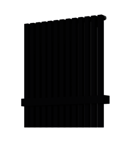Držák ručníků na radiátory ISAN 46,2 cm kov černá mat O15MN5115