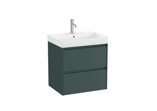 Koupelnová skříňka s umyvadlem Roca ONA 60x64,5x46 cm zelená mat ONA602ZZM