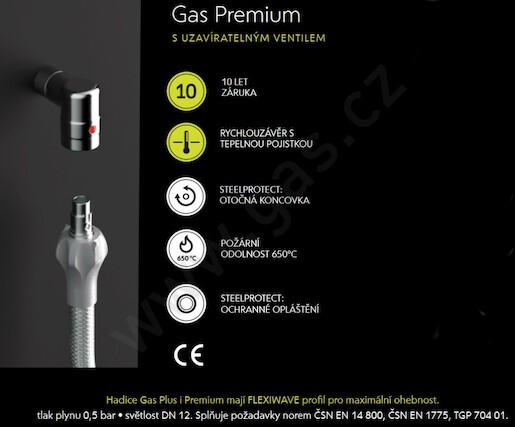 Flexira Gas Premium G1/2″–DN12 50cm