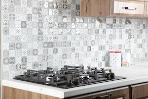 Skleněná mozaika Premium Mosaic černobílá 30x30 cm mat / lesk PATCHWORK48MIX1