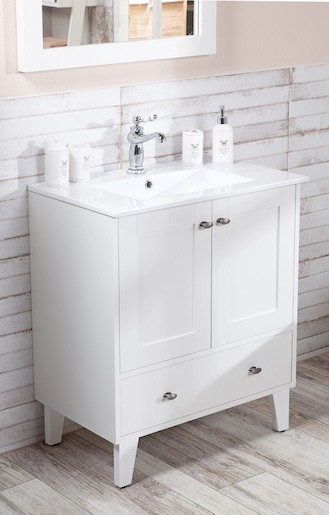 Koupelnová skříňka s umyvadlem Naturel Provence 75x46 cm bílá PROVENCE75BT