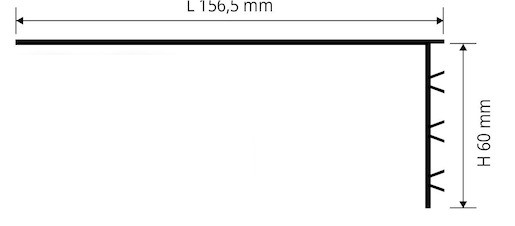 Soklová hliníková lišta Progress Profile Prosupport profile N, 155/60/2700 mm, k terčům pod 2 cm dlažbu, PSPRP15560AL