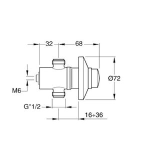 Silfra pisoárový podomítkový ventil QK110