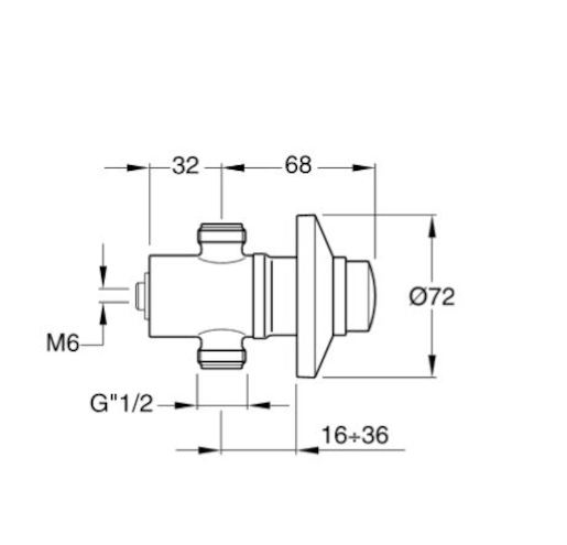 Silfra pisoárový podomítkový ventil QK110