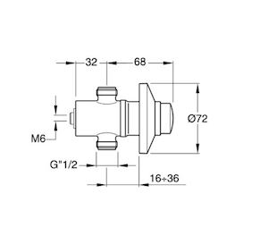 Silfra sprchový ventil chrom QK150