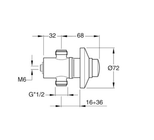 Silfra sprchový ventil chrom QK150