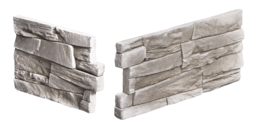 Roh kamenného obkladu z betonu svým vzhledem a strukturou věrně imituje přírodní kámen v béžové barvě o rozměru 10x8,5x25,5, 10x14x20,5 cm.
