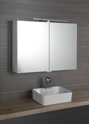 Zrcadlová skříňka s osvětlením Sapho 80x60 cm lamino RW082