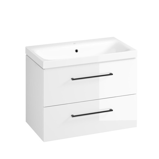 Koupelnová skříňka s umyvadlem Cersanit Medley 80x61,5x45 cm bílá lesk S801-351-DSM