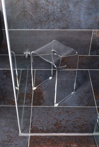 Stolička sprchová SAT volně stojící plast transparentní SATSTOLPLASTT