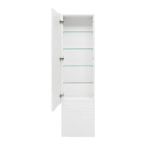Koupelnová skříňka vysoká Naturel Savona 40,2x157x21,7 cm bílá lesk