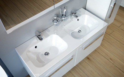 Koupelnová skříňka pod umyvadlo Ravak Chrome 120x49 cm bílá X000000536