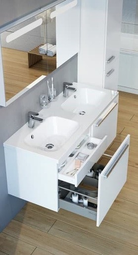 Koupelnová skříňka pod umyvadlo Ravak Chrome 120x49 cm cappuccino/bílá X000000964