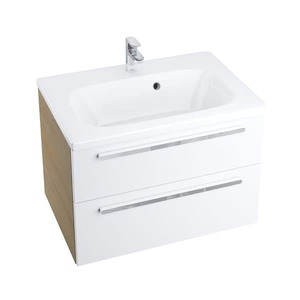 Koupelnová skříňka pod umyvadlo Ravak Chrome 70x49 cm cappuccino/bílá X000000921