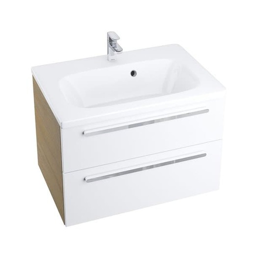 Koupelnová skříňka pod umyvadlo Ravak Chrome 80x49 cm cappuccino/bílá X000000923