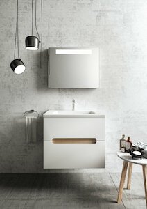 Koupelnová skříňka pod umyvadlo Ravak Classic 80x49 cm bříza/bílá X000000911