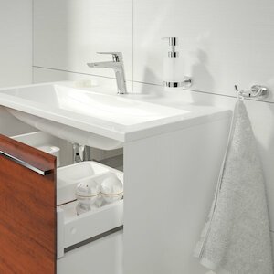 Koupelnová skříňka pod umyvadlo Ravak Clear 80x38 cm bílá/třešeň X000000758