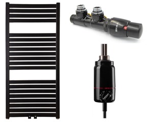 Cenově zvýhodněný set pro kombinované vytápění radiátor, ventil a topná tyč SETKH450970SBLKOM