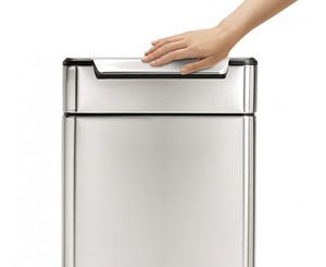 Odpadkový koš volně stojící Simplehuman Touch-bar bin 40 l Matná nerez ocel mat SHCW2014
