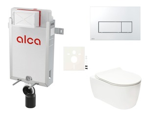 Cenově zvýhodněný závěsný WC set Alca k zazdění + WC Glacera Alfa SIKOAA8