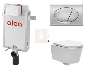 Cenově zvýhodněný závěsný WC set Alca k zazdění + WC SAT Brevis SIKOAW3