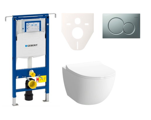 Cenově zvýhodněný závěsný WC set Geberit do lehkých stěn / předstěnová montáž+ WC VitrA VitrA Shift SIKOGES4N3