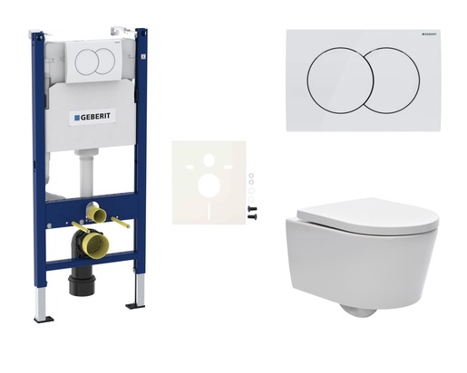 Cenově zvýhodněný závěsný WC set Geberit do lehkých stěn / předstěnová montáž+ WC SAT Brevis SIKOGESBRED01