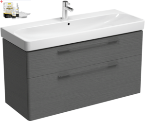 Koupelnová skříňka s umyvadlem Kolo Kolo 120x71 cm dub šedý SIKONKOT1120DS
