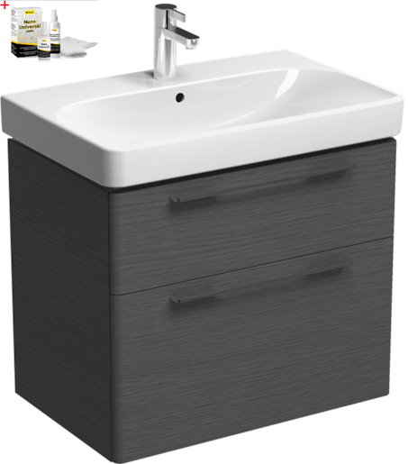 Koupelnová skříňka s umyvadlem Kolo Kolo 75x71 cm dub šedý SIKONKOT75DS