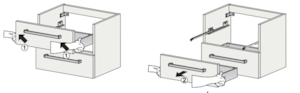 Koupelnová skříňka s umyvadlem Kolo Twins 60x70 cm bílá lesk SIKONKOTW601BL