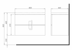 Koupelnová skříňka s umyvadlem Kolo Twins 80x60 cm grafit stříbrný SIKONKOTW802SG