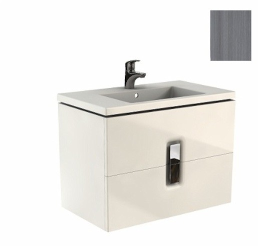 Koupelnová skříňka s umyvadlem Kolo Twins 80x60 cm grafit stříbrný SIKONKOTW802SG