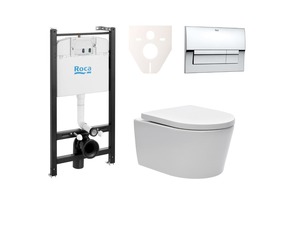 Cenově zvýhodněný závěsný WC set Roca k zazdění + WC SAT Brevis SIKORW5