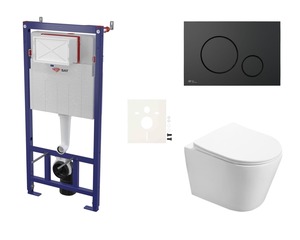 Cenově zvýhodněný závěsný WC set SAT do lehkých stěn / předstěnová montáž+ WC SAT Infinitio SIKOSSIN68K