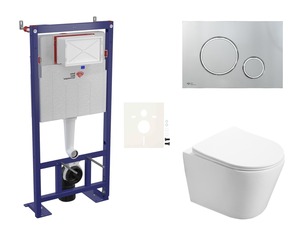 Cenově zvýhodněný závěsný WC set SAT do lehkých stěn / předstěnová montáž+ WC SAT Infinitio SIKOSSIN71
