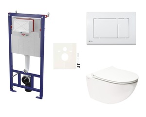 Cenově zvýhodněný závěsný WC set SAT do lehkých stěn / předstěnová montáž+ WC SAT Infinitio SIKOSSINF20K