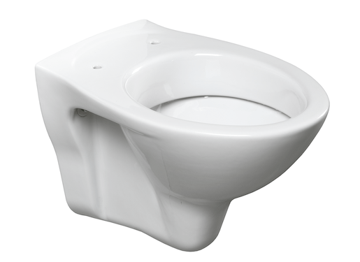 Závěsná WC mísa S-Line Pro bílé barvy s vodorovným odpadem. WC mísa se doporučuje instalovat s podomítkovou nádrží.