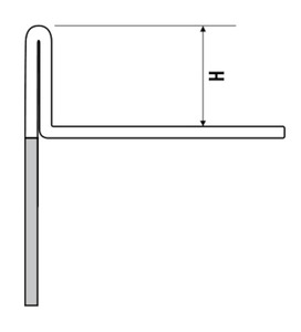Spádový profil Havos levá nerez 100 cm SPNRZK10100LC