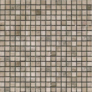 Mrazuvzdorná kamenná mozaika v šedé barvě o rozměru 30,5x30,5 cm a tloušťce 7 mm s matným povrchem. Základní prvek ve tvaru čtverce o rozměru 1,5x1,5 cm.