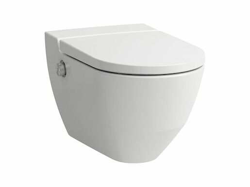 Akční balíček Laufen NAVIA závěsné WC + podomítkový modul + WC tlačítko chrom matné + reproduktor