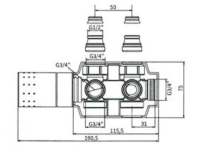 Univerzální ventil P.M.H. SADA Č. 34 CR, pro plast TERMSADAUNI34CR