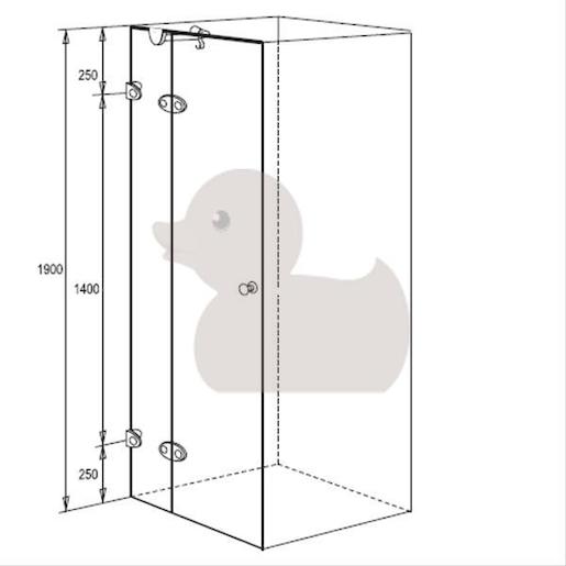 Sprchové dveře Anima T-Glass jednokřídlé 100 cm, čiré sklo, chrom profil TGD2100T