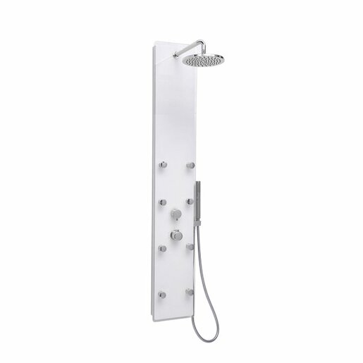 Sprchový panel Ravak Jet Glass na stěnu s termostatickou baterií bílá X01452