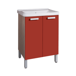 Koupelnová skříňka s umyvadlem Naturel Vario 65x48,5 cm červená VARIO65DBCE