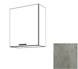 Kuchyňská skříňka s dvířky horní Naturel Gia 60 cm beton W6072BE