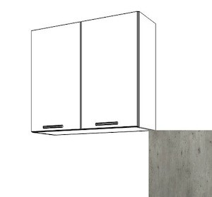 Kuchyňská skříňka s dvířky horní Naturel Gia 80 cm beton W8072BE