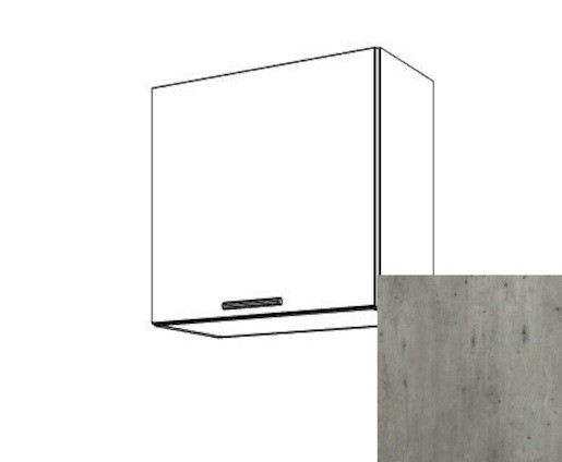 Kuchyňská skříňka pro digestoř horní Naturel Gia 60 cm beton WCH6057BE