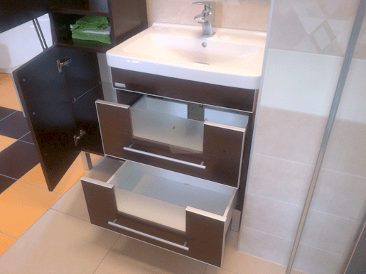 Koupelnová skříňka s umyvadlem Naturel Wenge 65x48,5 cm wenge WENGE65DV